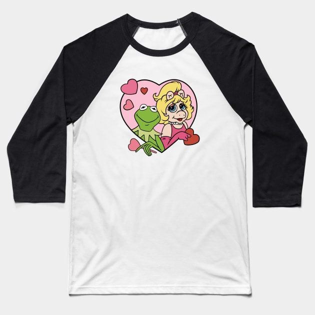 Kermit S2 Miss piggy Baseball T-Shirt by OniSide